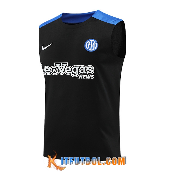 Chalecos De Futbol Inter Milan Negro/Azul 2024/2025