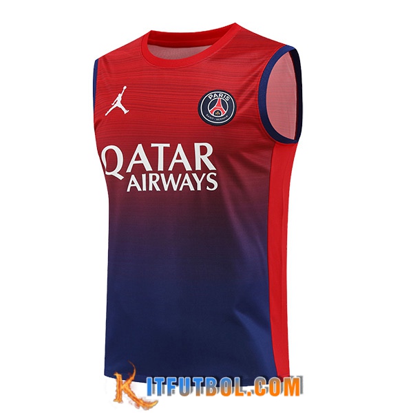 Chalecos De Futbol PSG Rojo/Azul 2024/2025 -02