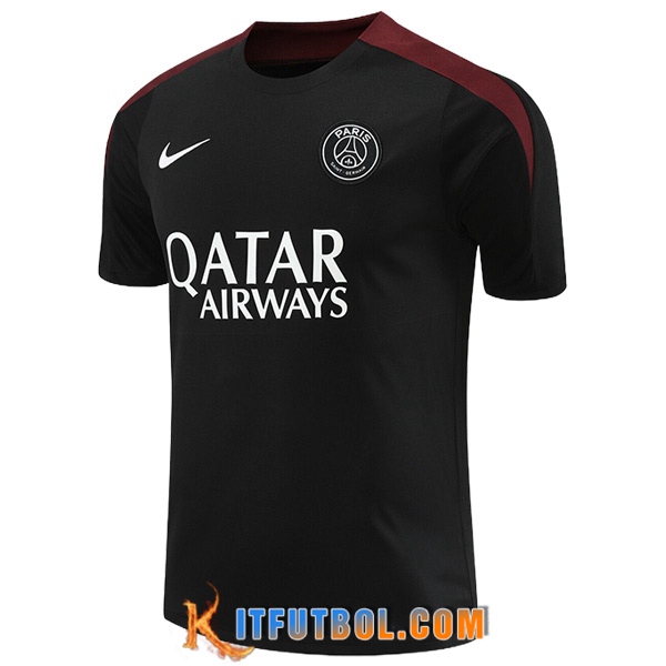 Camiseta Entrenamiento PSG Negro/Rojo 2024/2025