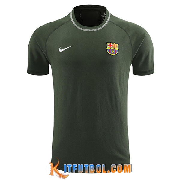 Camiseta Entrenamiento FC Barcelona Verde 2024/2025 -02