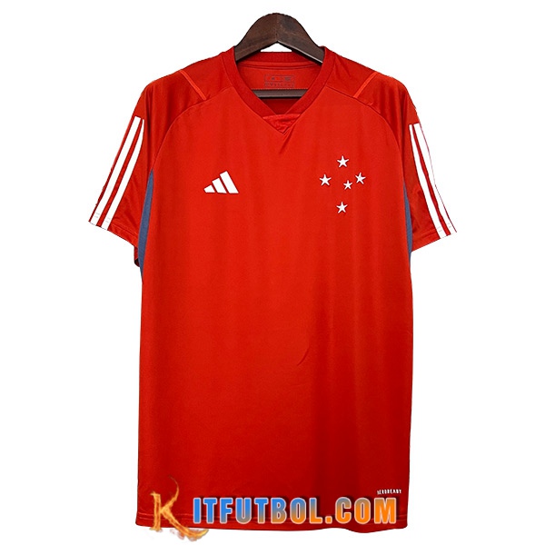 Camiseta Entrenamiento Cruzeiro Rojo/Blanco 2024/2025