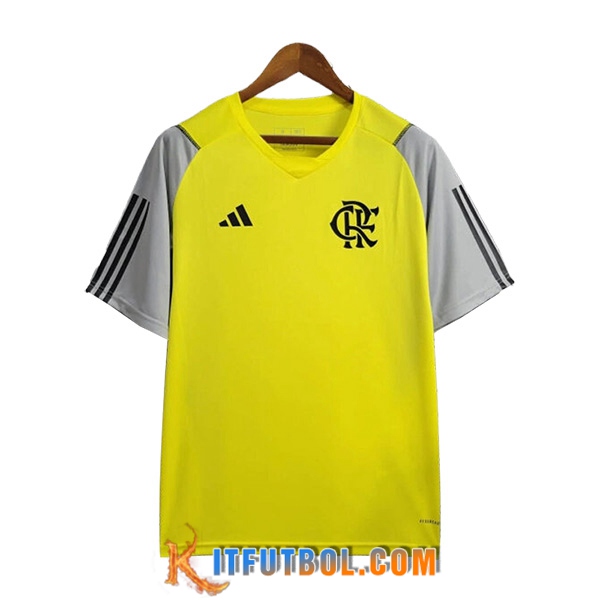 Camiseta Entrenamiento Flamengo Amarillo/Gris 2024/2025