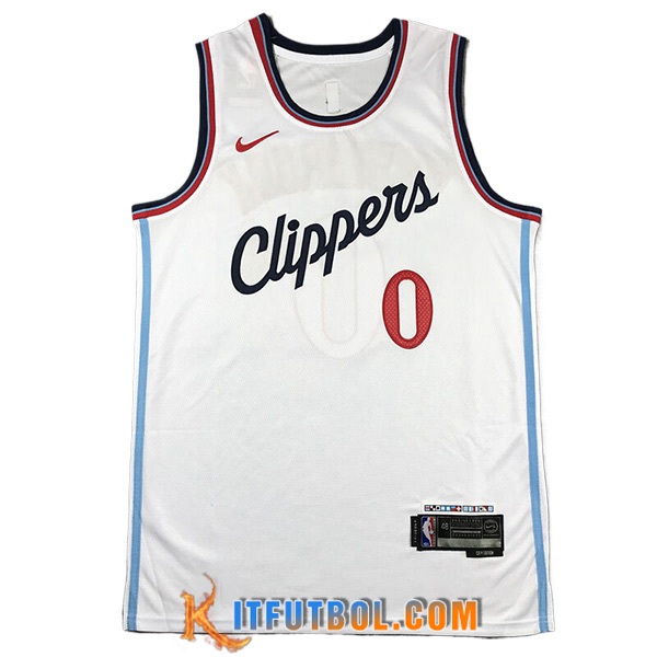 Camisetas De Futbol Los Angeles Clippers (WESTBROOK #0) 2024/25 Blanco -02