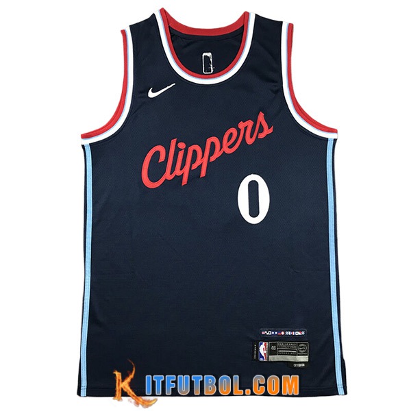 Camisetas De Futbol Los Angeles Clippers (WESTBROOK #0) 2024/25 Azul Oscuro -02