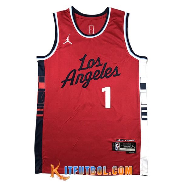 Camisetas De Futbol Los Angeles Clippers (HARDEN #1) 2024/25 Rojo/Blanco/Negro