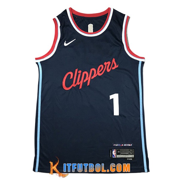 Camisetas De Futbol Los Angeles Clippers (HARDEN #1) 2024/25 Azul Oscuro -02