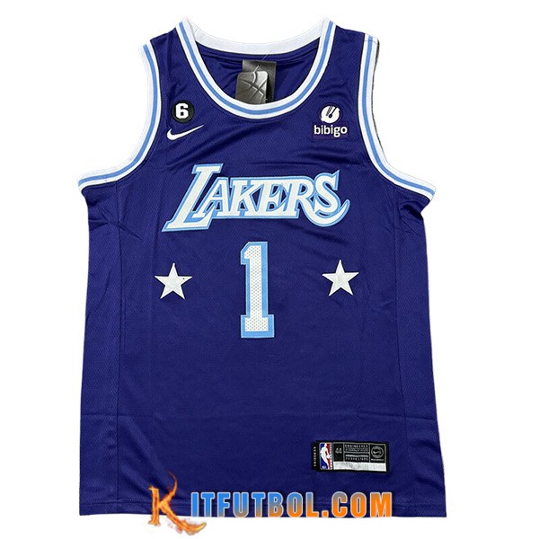 Camisetas De Futbol Los Angeles Lakers (RUSSELL #1) 2024/25 Azul/Blanco