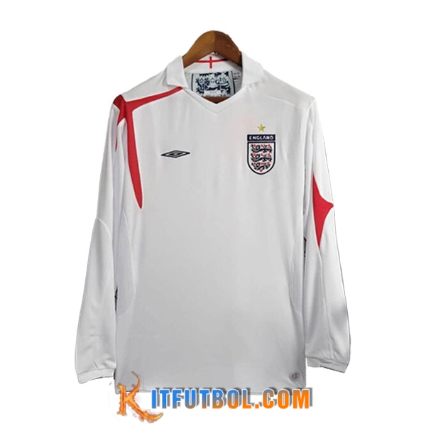 Camisetas De Futbol Inglaterra Retro Primera Manga Largas 2005