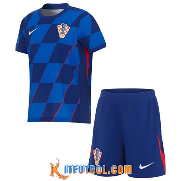 Camisetas De Futbol Croacia Ninos Segunda UEFA Euro 2024