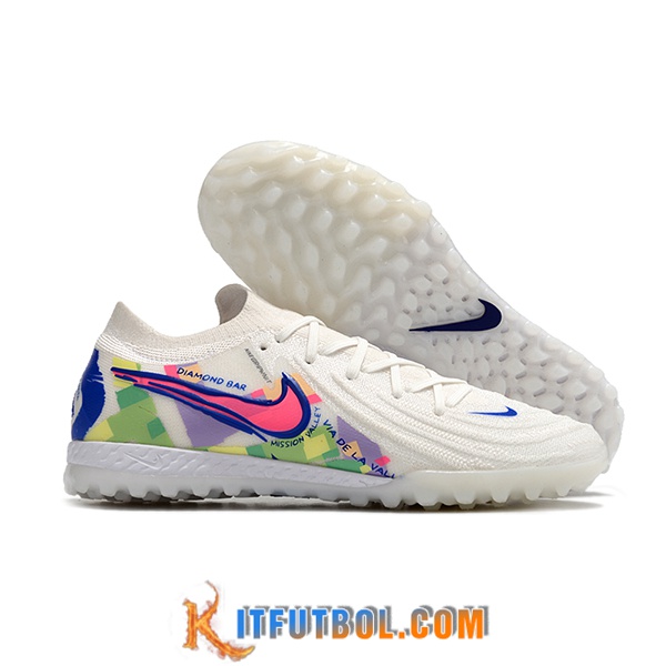 Nike Botas De Fútbol Phantom GX II Elite TF Blanco/Verde/Violeta