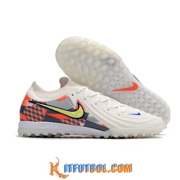 Nike Botas De Fútbol Phantom GX II Elite TF Blanco/Gris/Naranja