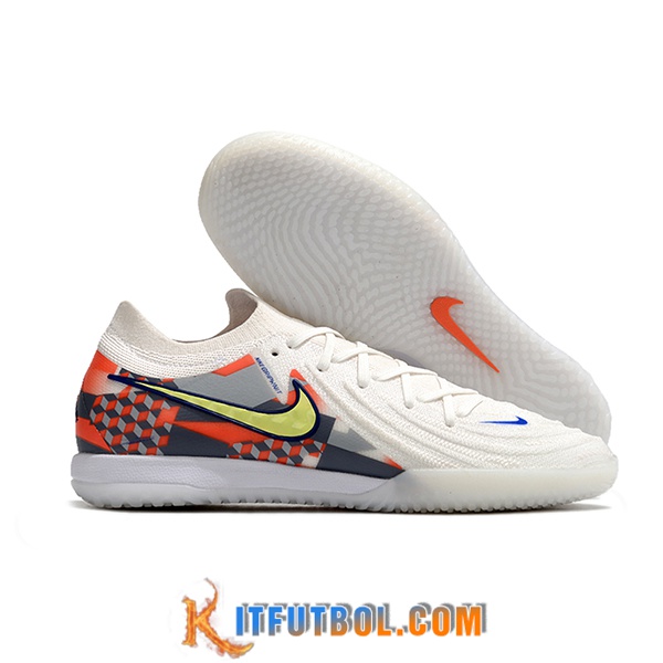 Nike Botas De Fútbol Phantom GX II Elite IC Blanco/Gris/Naranja