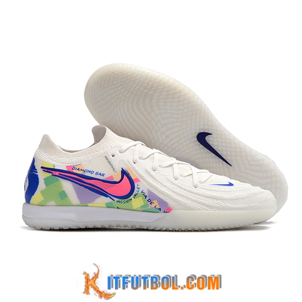 Nike Botas De Fútbol Phantom GX II Elite IC Blanco/Verde/Violeta