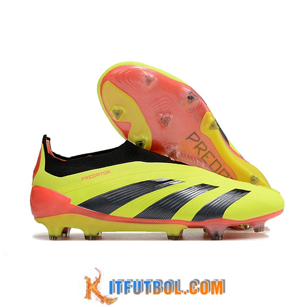 Adidas Botas De Fútbol PREDATOR ELITE LACELESS BOOTS FG Verde/Negro/Naranja