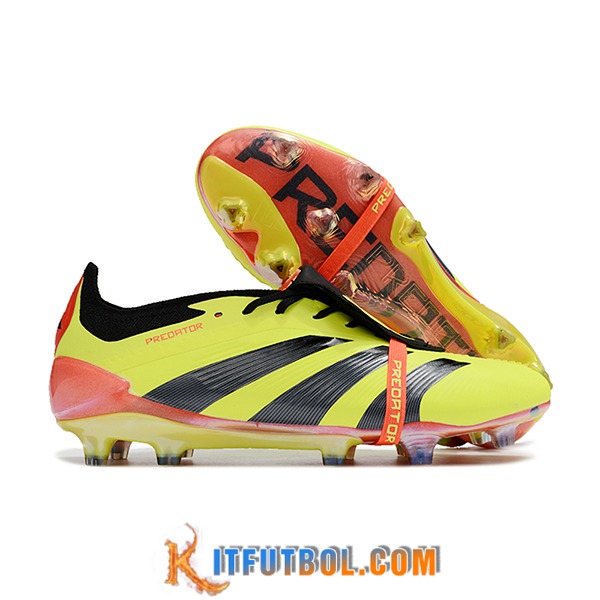 Adidas Botas De Fútbol Predator Elite Tongue FG Verde/Negro/Naranja