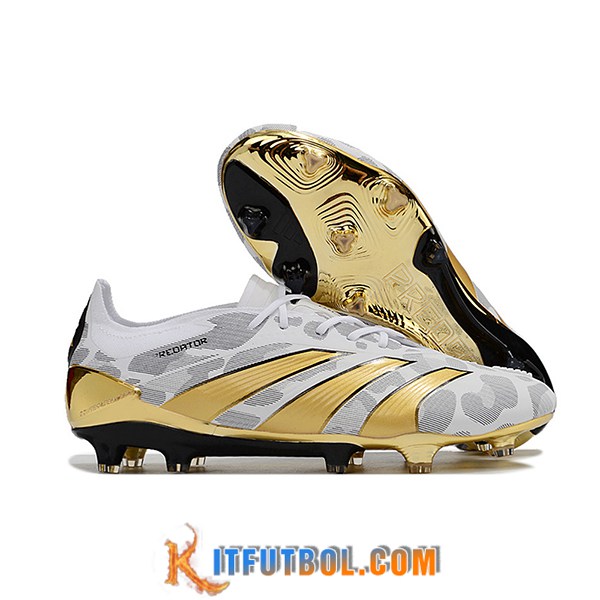 Adidas Botas De Fútbol Predator Elite FG Blanco/Gris/Amarillo