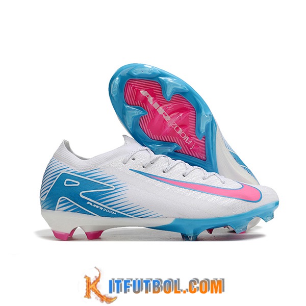 Nike Botas De Fútbol AIR Zoom Mercurial Vapor 16 Elite XXV FG Blanco/Azul/Rosa