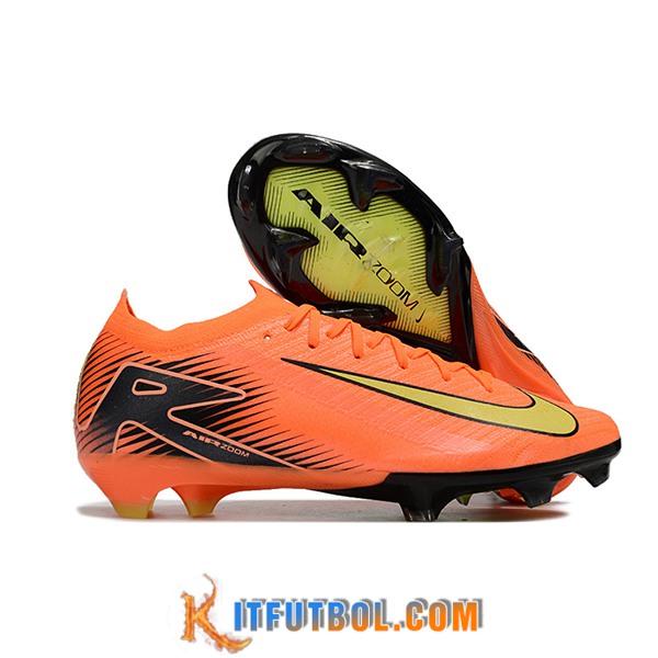 Nike Botas De Fútbol AIR Zoom Mercurial Vapor 16 Elite XXV FG Naranja/Negro/Amarillo