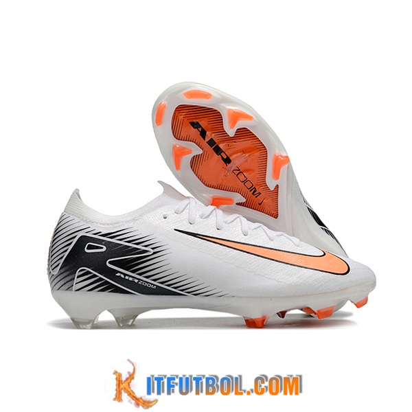 Nike Botas De Fútbol AIR Zoom Mercurial Vapor 16 Elite XXV FG Blanco/Negro/Naranja