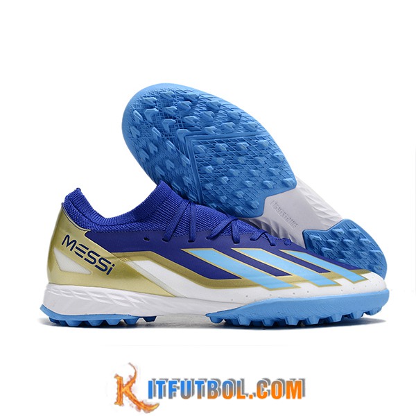 Adidas Botas De Fútbol X CRAZYFAST.3 TF BOOTS Blanco/Amarillo/Azul
