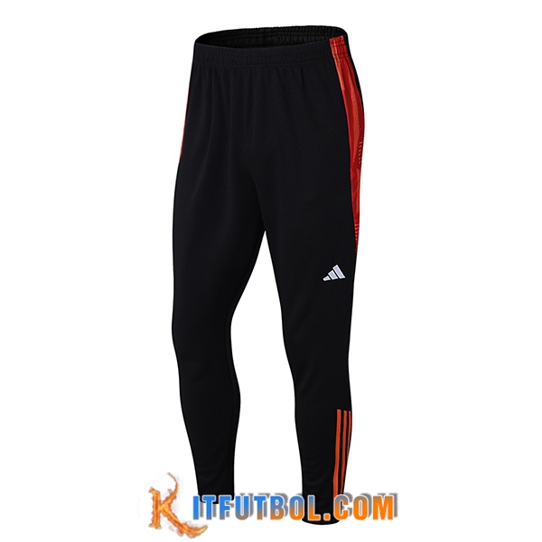 Pantalon Entrenamiento Adidas Negro/Rojo 2024/2025