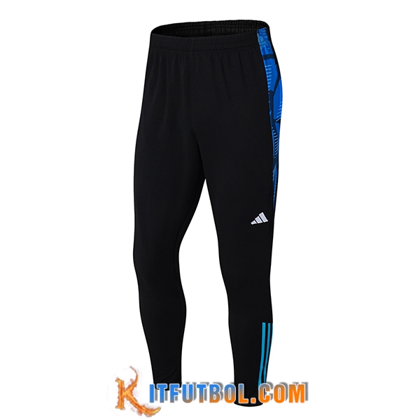 Pantalon Entrenamiento Adidas Negro/Azul 2024/2025