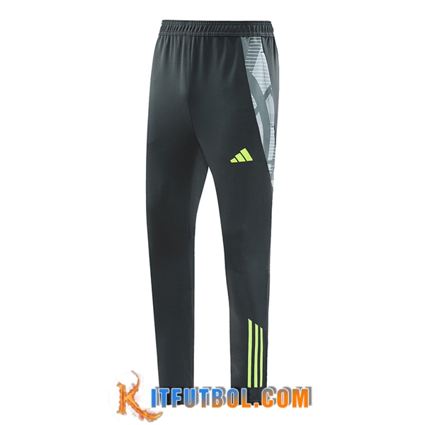 Pantalon Entrenamiento Adidas Gris/Verde 2024/2025