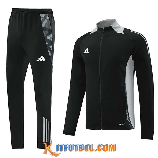 Chandal Equipos De Futbol - Chaqueta Adidas Negro/Gris 2024/2025