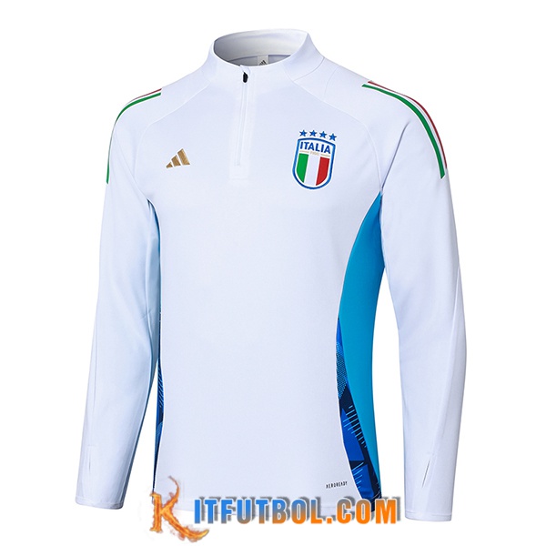 Sudadera De Entrenamiento Italia Blanco/Azul 2024/2025