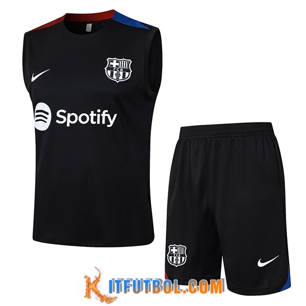 Camiseta Entrenamiento sin mangas FC Barcelona Negro/Rojo/Azul 2024/2025