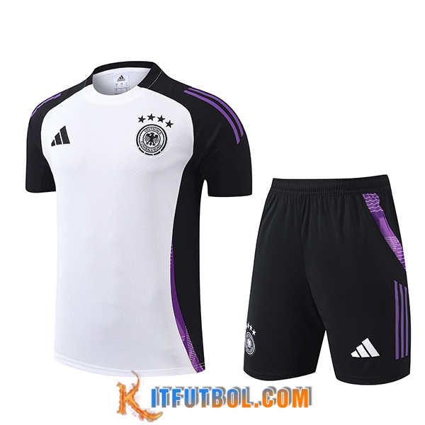 Camiseta Entrenamiento Alemania Blanco/Negro/Violeta 2024/2025