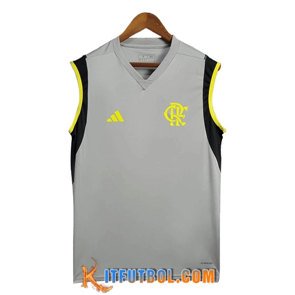Chalecos De Futbol Flamengo Gris/Negro/Amarillo 2024/2025