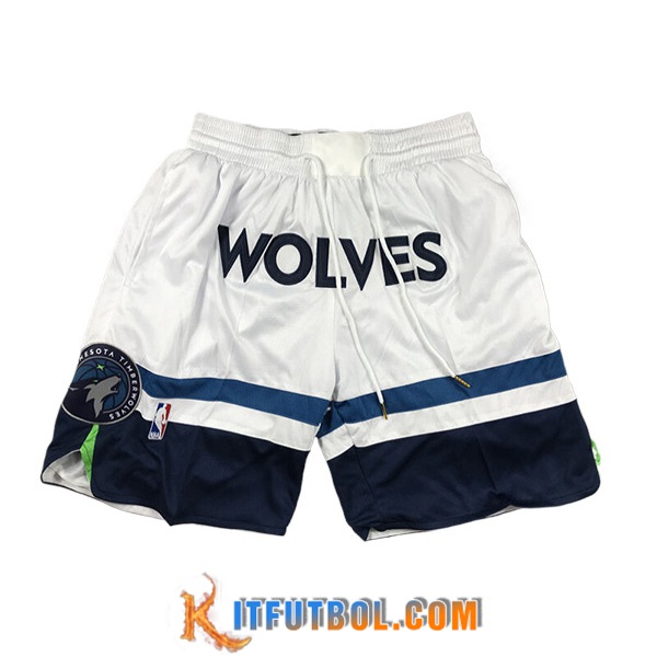 Cortos NBA Minnesota Timberwolves 2024/25 Blanco/Negro