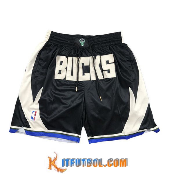Cortos NBA Milwaukee Bucks 2024/25 Negro/Beige