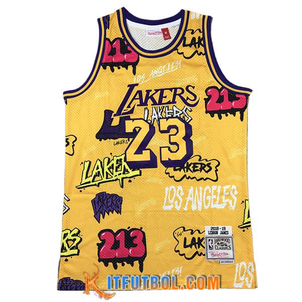 Camisetas De Futbol Los Angeles Lakers (JAMES #23) 2024/25 Amarillo