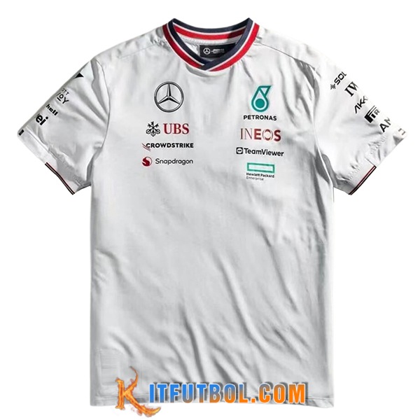 Camiseta de manga corta F1 Mercedes Benz Team Blanco 2024