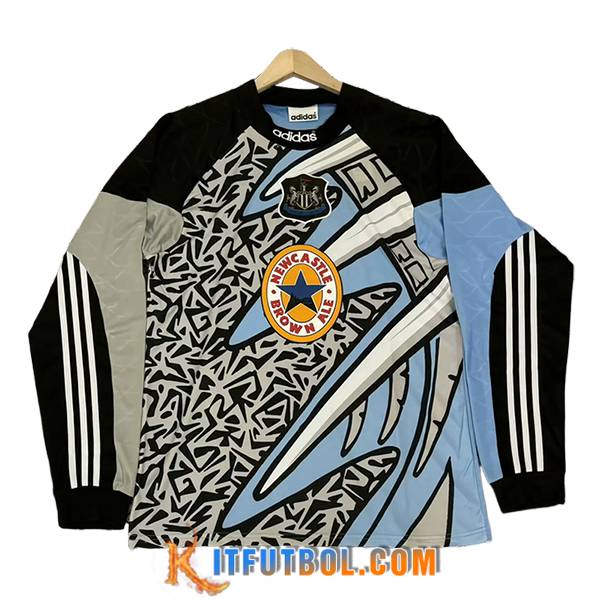 Camisetas De Futbol Newcastle United Retro Manga Largas Azul 1995/1996