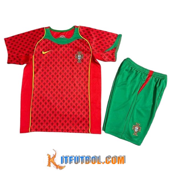Camisetas De Futbol Portugal Retro Ninos Primera 2004