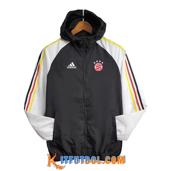 Rompevientos Bayern Munich Negro/Blanco 2024/2025