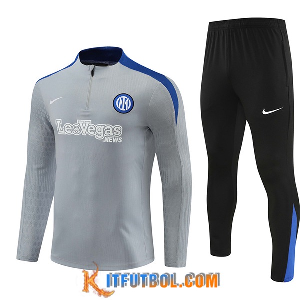Chandal Equipos De Futbol Inter Milan Gris/Negro/Azul 2024/2025