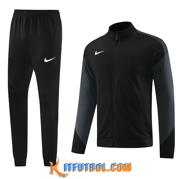 Chandal Equipos De Futbol Chaquetas Nike Negro/Gris 2024/2025