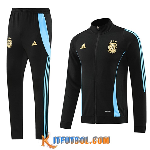 Chandal Equipos De Futbol Chaquetas Argentina Negro/Azul 2024/2025
