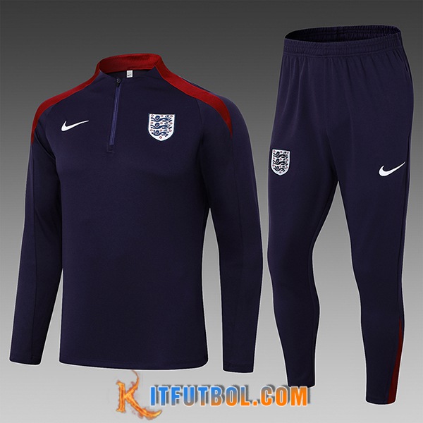 Chandal Equipos De Futbol Inglaterra Ninos Púrpura/Rojo 2024/2025