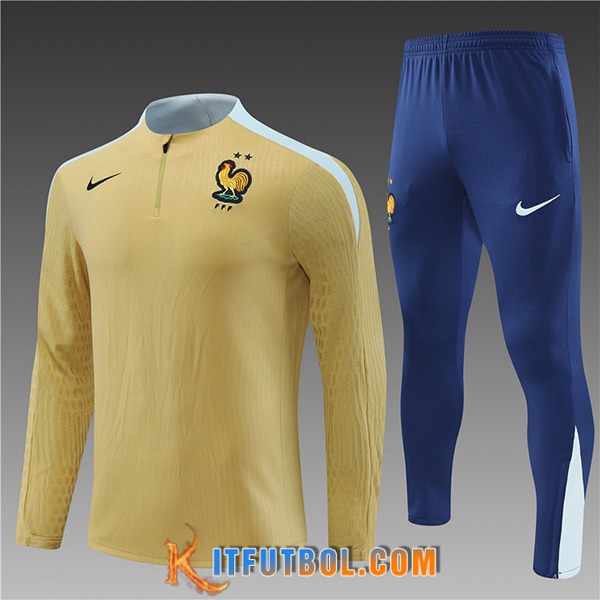 Chandal Equipos De Futbol Francia Ninos Amarillo/Azul 2024/2025