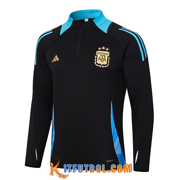 Sudadera De Entrenamiento Argentina Negro/Azul 2024/2025