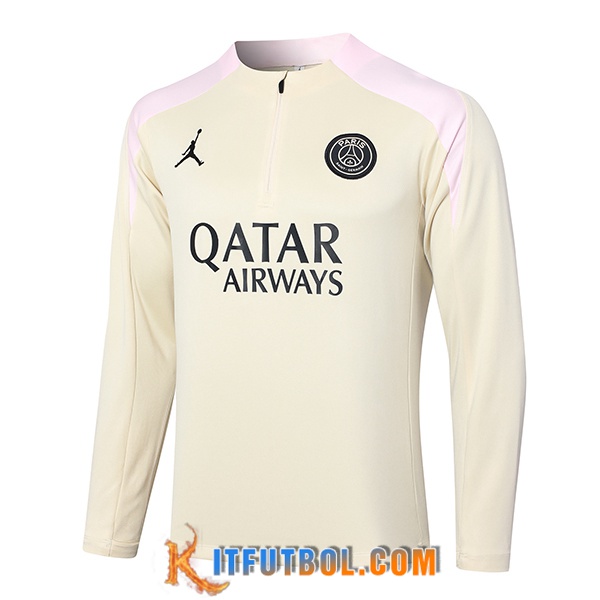 Sudadera De Entrenamiento PSG Beige/Rosa 2024/2025