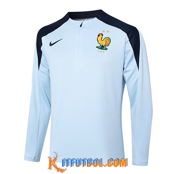 Sudadera De Entrenamiento Francia Azul Claro 2024/2025