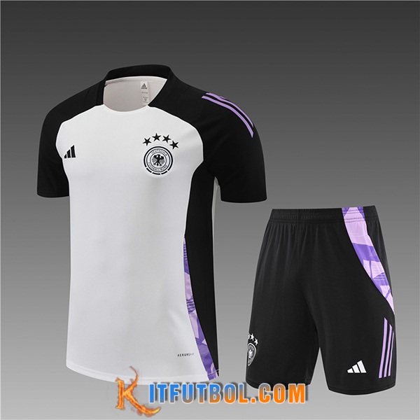 Camiseta Entrenamiento Alemania Ninos Blanco/Violeta/Negro 2024/2025