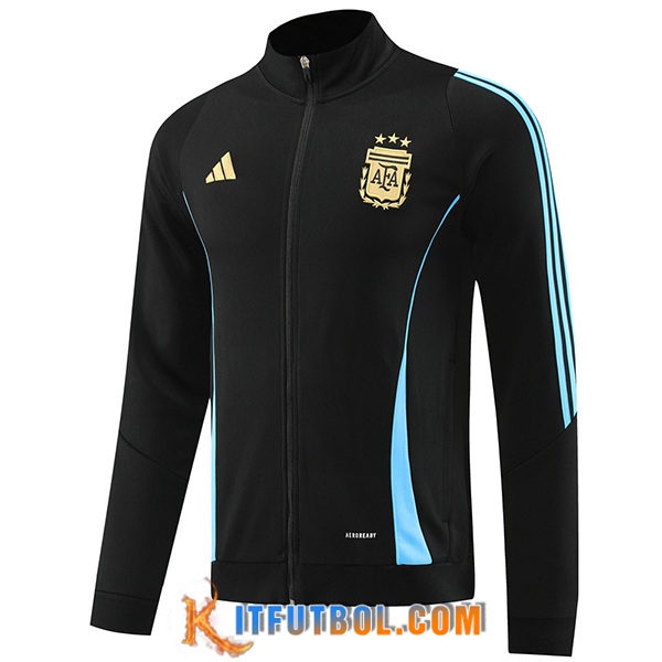 Chaquetas Futbol Argentina Negro/Azul 2024/2025