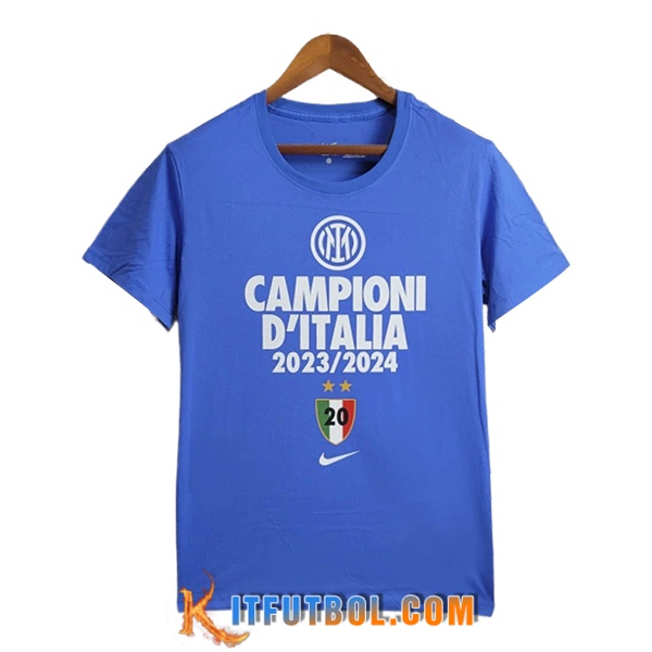 Camisetas De Futbol Inter Milan T-Shirt Champion Azul 2023/2024